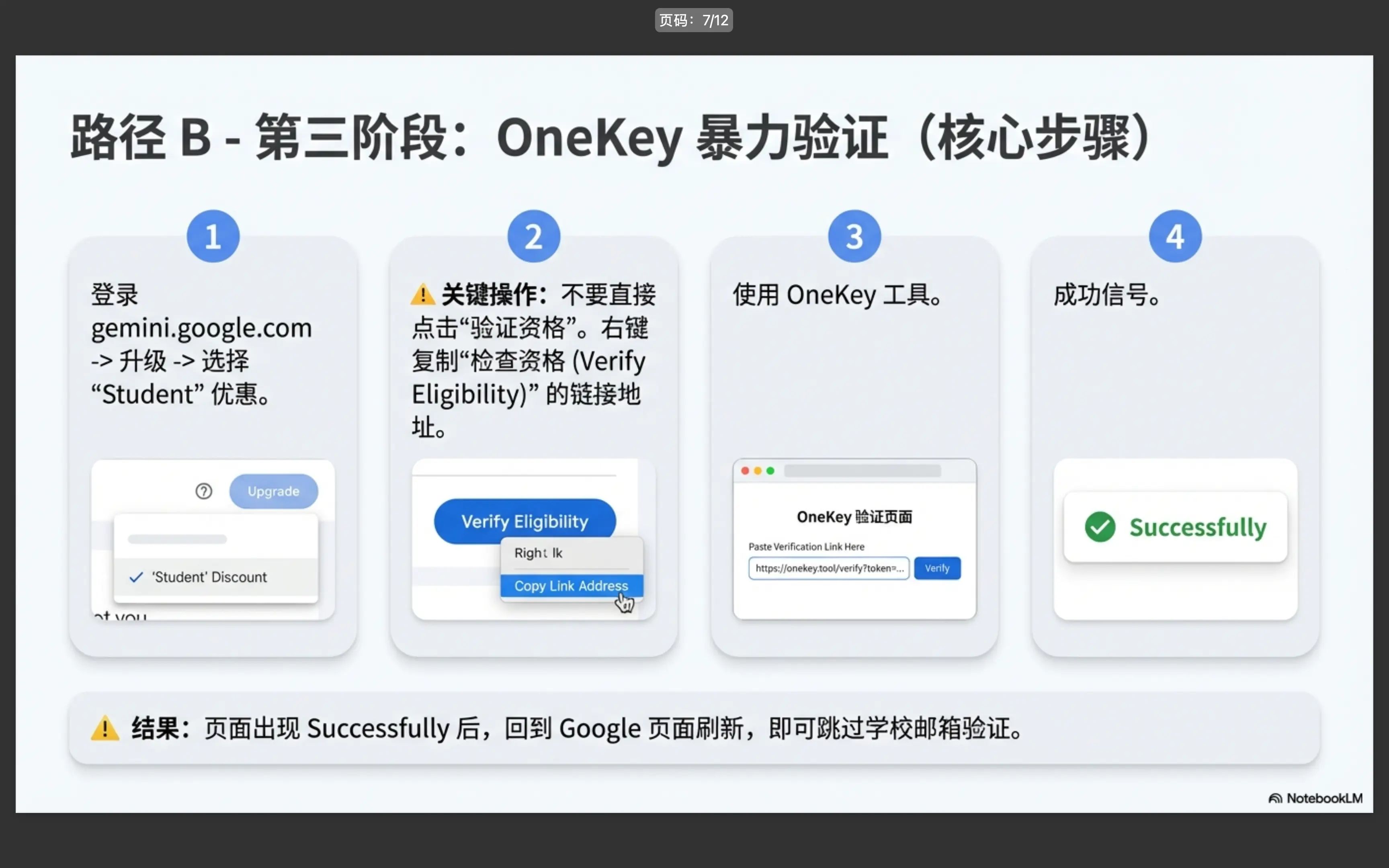 OneKey验证指南